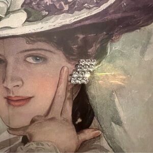 Vintage Rhinestone Clip Earring Only One